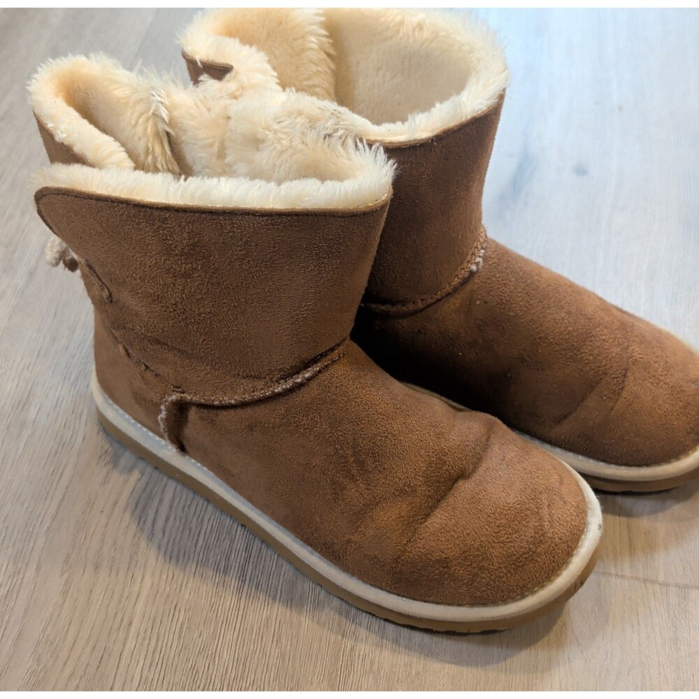 UGG Womens 1094329 Selene Bailey Bow Nautical Rope Brown Suede Boots Sz 8